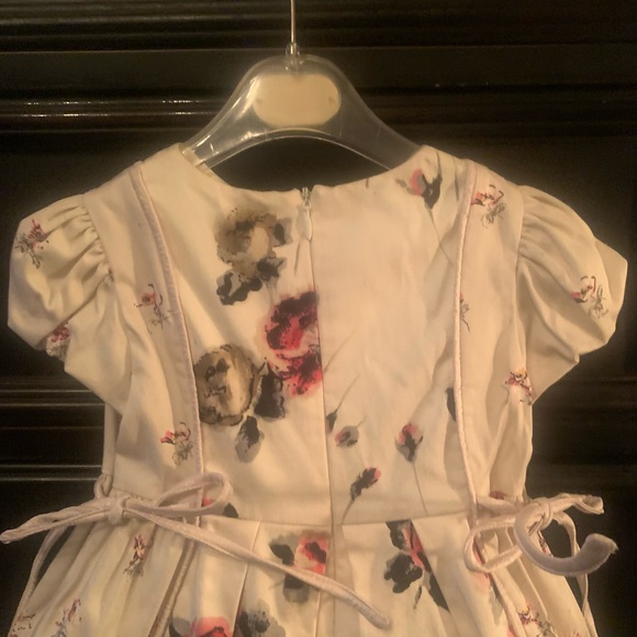 Simonetta Cream Dress with Pink and Green Floral Design - Picture 5 of 7